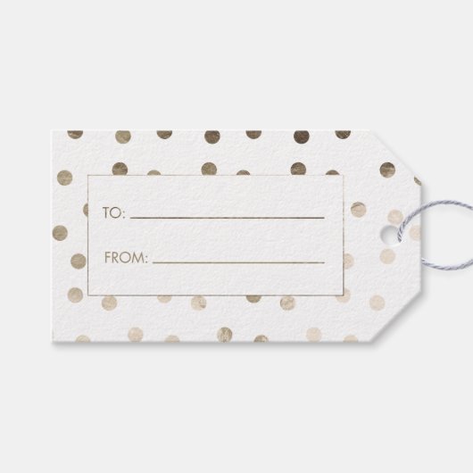 Pop Fizz Clink Trendy Faux Gouden Folie Wijn Label Cadeaulabel (Voorkant (Horizontaal))