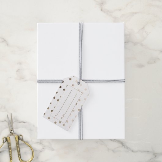 Pop Fizz Clink Trendy Faux Gouden Folie Wijn Label Cadeaulabel (Met Touw)