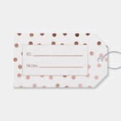 Pop Fizz Clink Trendy Faux Roos Gold Foil Holiday Cadeaulabel (Voorkant (Horizontaal))
