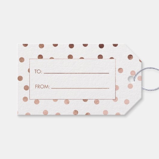 Pop Fizz Clink Trendy Faux Roos Gold Foil Holiday Cadeaulabel (Voorkant (Horizontaal))