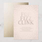 POP FIZZ CLINK vakantiepartijuitnodiging Kaart (Voorkant / Achterkant)