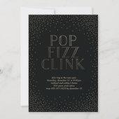 POP FIZZ CLINK vakantiepartijuitnodiging Kaart (Voorkant)