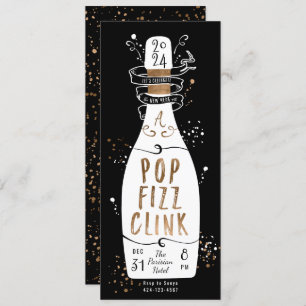 Pop Fizz Clink van de Eve Party Gold Champagne Kaart