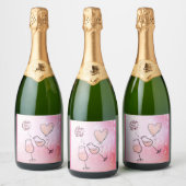 Pop Fizz Clink Wijnglas Mousserende Wijn Celebrati Sparkling Wijnetiket (Flessen)