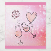 Pop Fizz Clink Wijnglas Mousserende Wijn Celebrati Wijn Etiket (Enkel label)