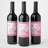 Pop Fizz Clink Wijnglas Mousserende Wijn Custom Etiket (Flessen)
