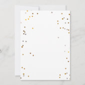 Pop Fizz Clink Wit Goud Confetti Oud en Nieuw Kaart (Achterkant)