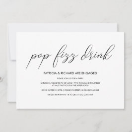 Pop Fizz-drank Minimalistische Verloving Feest Kaart