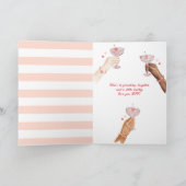 Pop Fizz Love Cocktail Cheer Happy Galentine's Day Feestdagen Kaart (Binnen)