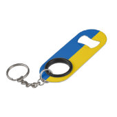 Pop flessen met Oekraïne Pride Patriotic Mini Flessenopener (Voorkant Gekanteld)