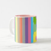 pop florale design koffie mok (Voorkant links)