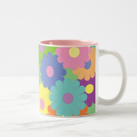 pop florale design koffie mok (Rechts)