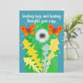 POP flower card -dandelion- Kaart (Staand voorkant)