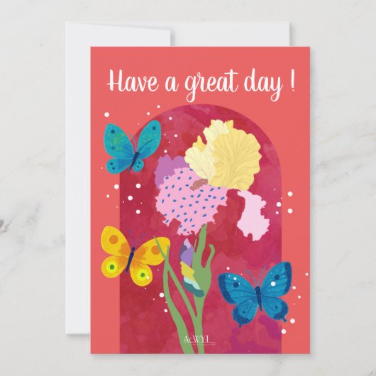 POP flower card -iris- Kaart (Voorkant)