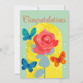 POP flower card -red rose-  Kaart