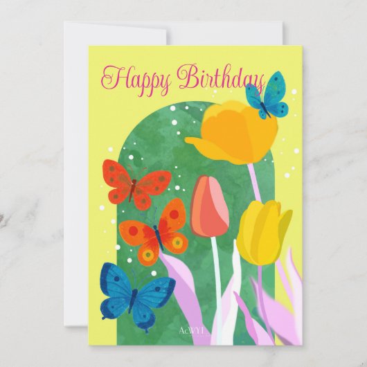 POP flower card -tulip-  Kaart (Voorkant)