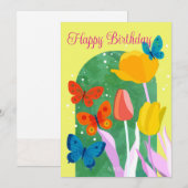 POP flower card -tulip-  Kaart (Voorkant / Achterkant)