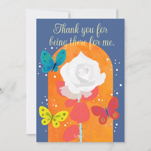 POP flower card -white rose- Kaart (Voorkant)
