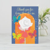 POP flower card -white rose- Kaart (Staand voorkant)