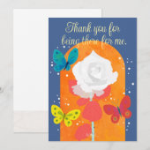 POP flower card -white rose- Kaart (Voorkant / Achterkant)