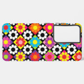 Pop Flower Power Vierkanten Samsung Galaxy Hoesje (Achterkant horizontaal)
