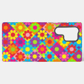 Pop Flower Power Vierkanten Samsung Galaxy Hoesje (Achterkant horizontaal)