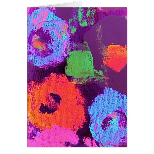 Pop Flowers Card lavender (Voorkant)