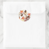 Pop Flowers Ronde Sticker (Tas)