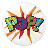 POP Fun Cool Retro Stripboek Pop Art Keramische Knop (Voorkant)