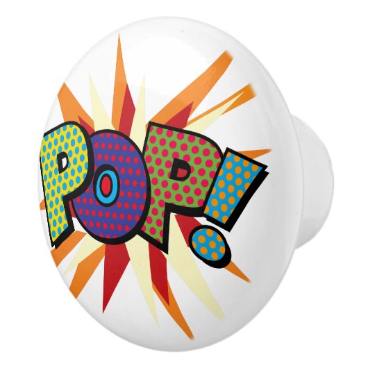 POP Fun Cool Retro Stripboek Pop Art Keramische Knop (Rechts)