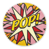 POP Fun Retro Comic Book Pop Art Keramische Knop (Voorkant)