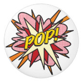 POP Fun Retro Comic Book Pop Art Keramische Knop (Voorkant)