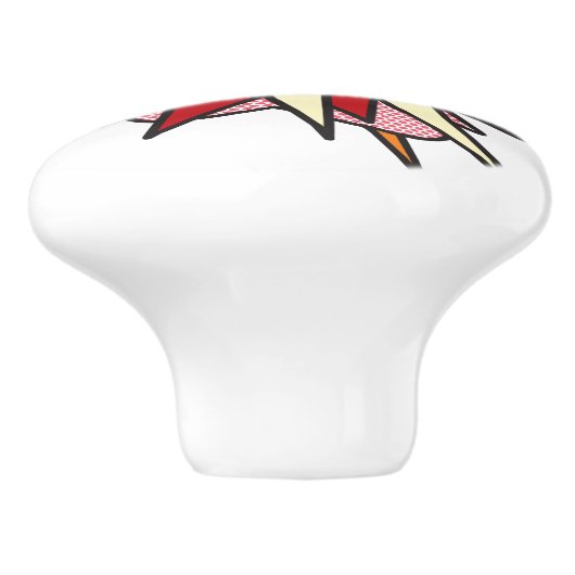 POP Fun Retro Comic Book Pop Art Keramische Knop (Zijkant)
