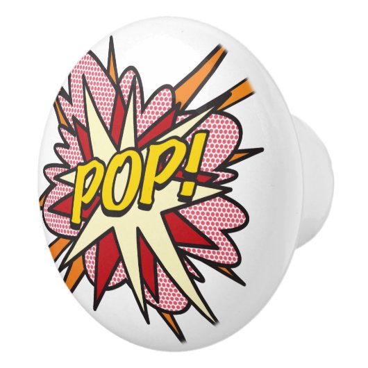 POP Fun Retro Comic Book Pop Art Keramische Knop (Rechts)