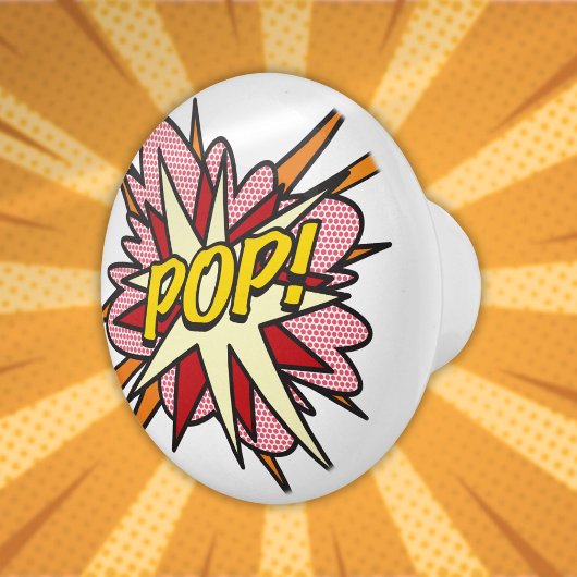 POP Fun Retro Comic Book Pop Art Keramische Knop