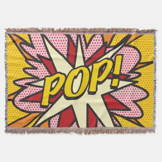 POP Fun Retro Stripboek Pop Art Deken (Voorkant)