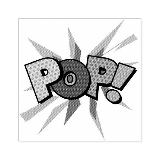 POP Fun Retro Stripboek Pop Art Rubberstempel (Afrduk)