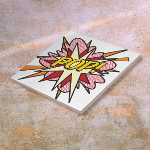 POP Fun Retro Stripboek Pop Art Tegeltje