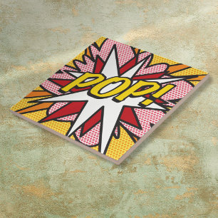 POP Fun Retro Stripboek Pop Art Tegeltje