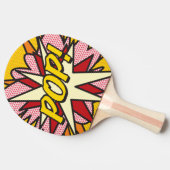 POP Fun Retro Stripboek Superheld Modern Tafeltennisbatje (Zijkant)