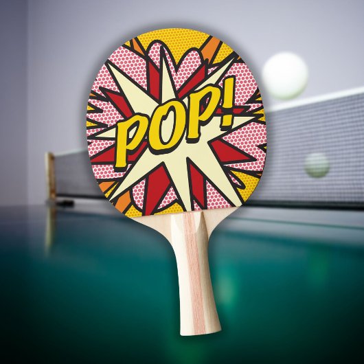 POP Fun Retro Stripboek Superheld Modern Tafeltennisbatje