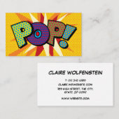 POP Fun Retro Stripboek Visitekaartje (Voorkant / Achterkant)