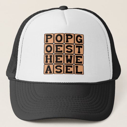 Pop gaat naar de weel, zenuwrijm trucker pet (Voorkant)