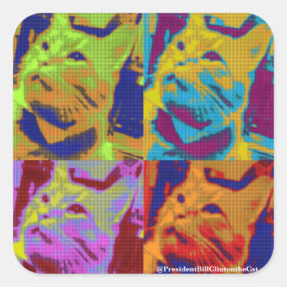 Pop gaat naar het President! Vierkante Sticker