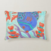Pop-gekleurde vis accent kussen (Voorkant)