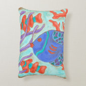 Pop-gekleurde vis accent kussen (Achterkant (Verticaal))