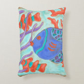 Pop-gekleurde vis accent kussen (Voorkant(Verticaal))
