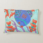 Pop-gekleurde vis accent kussen (Achterkant)