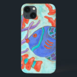 Pop-gekleurde vis iPhone 13 hoesje<br><div class="desc">Dit schilderij van Nancy Slocum legt het prachtige waterleven onder zeeen vast. Het staat voor kleurvis die zwemt in de blauwe oceaan. Dit afbeelding zal kleur aan om het even welke levende ruimte of ruimte van kinderen toevoegen.</div>