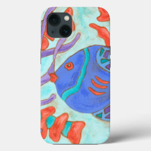 Pop-gekleurde vis iPhone 13 hoesje